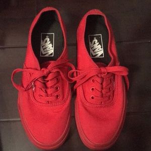 Authentic red vans